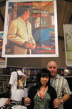 Mark and Sharon on Main Stat the Telluride Film Festiaal.