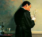 <em>The Butler's in Love- Absinthe</em>, 1989, oil on canvas, 75 x 64 inches 